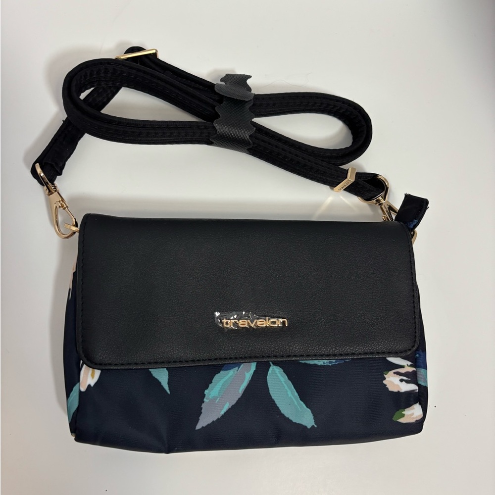Travelon This is a Anti-Theft Addison Convertible Belt Bag in Midnight Floral. - Picture 3 of 11